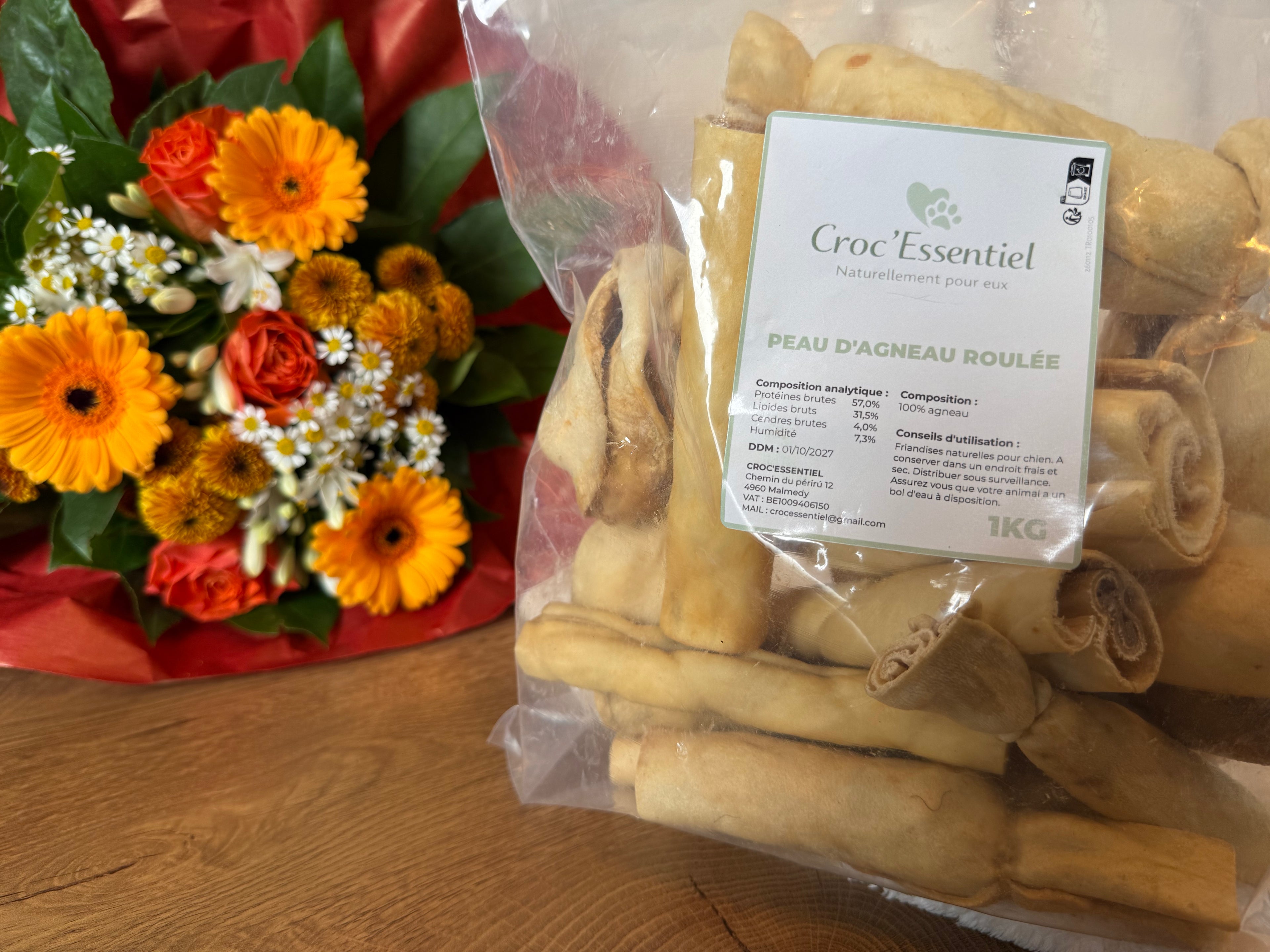 Peau d'agneau roulée 15cm