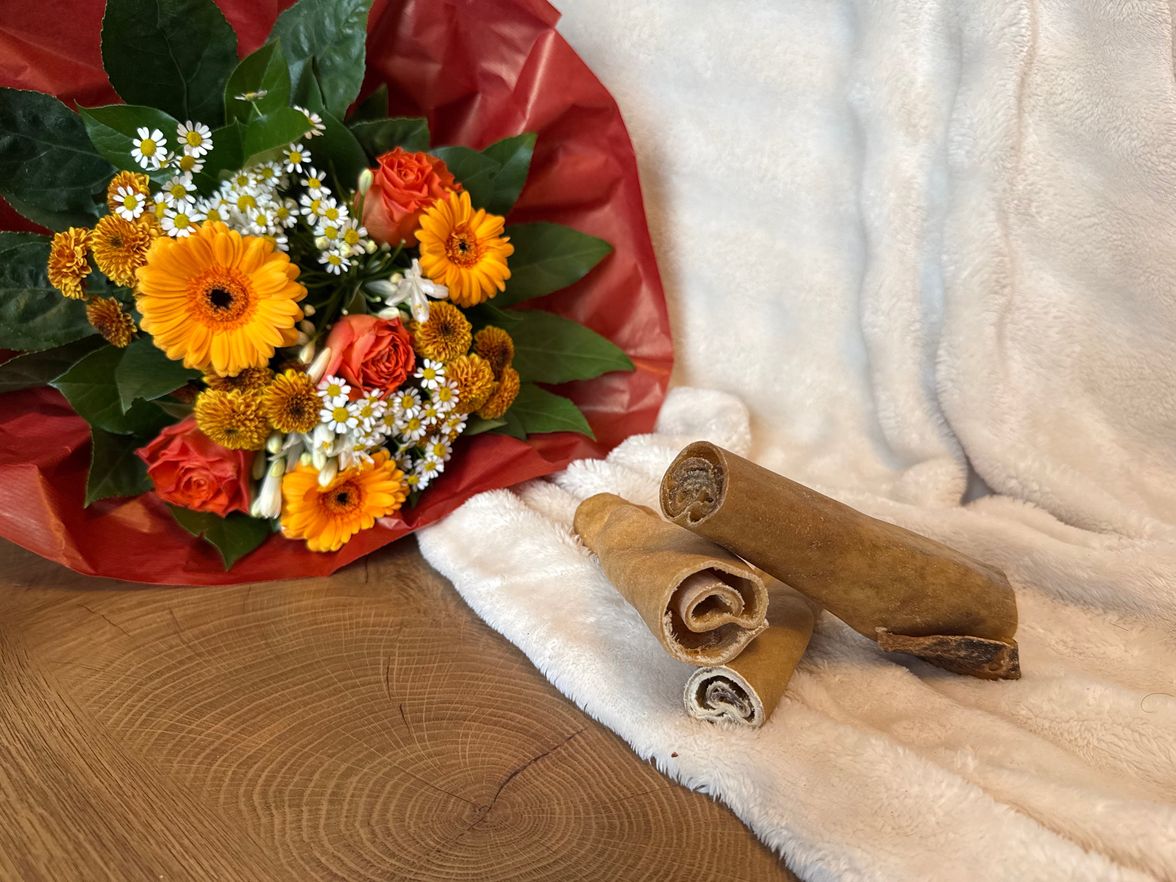 Peau de buffle roulée 15cm